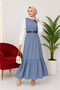 Vera Gölek Gift Belt Detailed Hijab Dress - 2