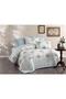 Blue Floral Double Duvet Cover Set with Elasticated Sheets (160X200) - 5