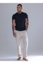 Men's Cream Linen Trousers – Comfortable Fit with Elastic Waist, Summer Style, Casual Trousers - 4