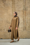 Women's Shirt Collar Midi Length Long Shirt Suit Fat Green - 2