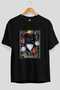 For the Sake of Cat 64 Front Cat Printed Black Oversize T-Shirt 100% Cotton Unisex Cat Lover Premium Design