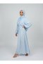 Hijab Dress with Ruffle Detail, Elastic Waist, Modal Fabric, Flight-Ready Comfortable Cut, Summer Maxi Dress, Yellow - 5