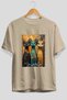 For the Love of Cats 66 Front Cat Printed Beige Oversize T-Shirt 100% Cotton Unisex Cat Lover Premium Design
