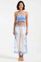 Women's Plus Size Floral Patterned Woven Beach Set Thin Straps Strapless Gipeli Sleeveless Long Length Comfortable - 4