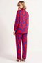 Women's Plus Size Oversize Shirt Pants Set Abstract Patterned Long Sleeve Woven Beach Set Casual - 5