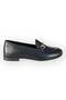 Women's Genuine Leather Buckle Detailed Casual Masculine Loafer Shoes Black