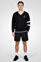 Men Sportswear Fit Plus Size Outdoor Sweater, Black - 3