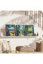Set of 4 Framed Vibrant Open Window Landscape Wall Art, 8x10 Inches Nature Scene Canvas Prints, - 2