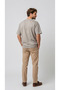 Men's Beige Oversize Crew Neck Comfortable Fit Relaxed T-Shirt - 8