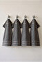 Set of 4 100% Organic Cotton Towels 30X30 cm - Anthracite - 2