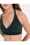 Petrol Green Halter Wrap Motion Bra with Chest Pads Fitness Bra - 3