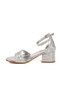 Silver Orthopedic Sole Children's Evening Dress Shoes 26A99 F