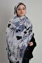 Anthracite Zera Shawl Collection Italian Stitched Miracle Fabric Floral Patterned 202132_25