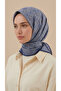 Mi̇reya 120*120 cm Cotton Scarf - Dark Blue - 2