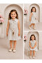 Girl Linen Striped Cotton Summer Dress - 2
