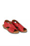 Red Leather Women's Sandals - 2