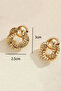 Gold Color Mesh Ring Detailed Dangle Women's Earrings - 4