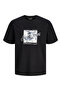 Men's Crew Neck Brand Logo Printed T-Shirt - 2