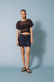 Balon Kol Detailled Openwork Knitted Blouse Brown - 2