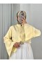 Aybirce Sleeve Tunnel Collar Ruffled Short Shirt-As5975 Yellow - 2