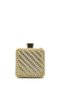 Women's Faux Leather Gold Evening Dress Bag