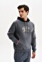 Ar-Ma Men's Hooded Sweatshirt with Text Print, Kangaroo Pocket, Knitted Fabric, Regular Fit, 70% Cotton, 30% Poly - 3