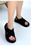 Herşeydrtend Usra Black Leather Powder Buckle Sandals - 3