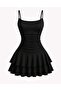 Askılı Model Drapeli Basic Mini Elbise