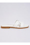 Helen White Genuine Leather Women's Slippers - 5