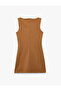 Crepe Scuba Fabric Slim Fit Round Boat Neck Sleeveless Mini Dress - 2