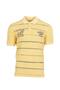 Ar-Ma Men's Polo Collar T-Shirt with Text Print Regular Fit Double Collar Combed Cotton Pique Y0Tyo7180 Yellow-S1