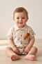 Seasonal Baby Boy Shirt Collar Carrot Detailed Overalls - 3
