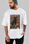 For the Sake of Cats 80 Front Cat Printed White Oversize T-Shirt 100% Cotton Unisex Cat Lover Premium Design - 7