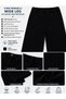 Girl's Wide Leg Jean Pants Wide Leg 100% Cotton Comfortable Cut Casual Denim Trousers Plain Black 11-15 Years Old - 4