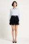 Women's Mini Skater Skirt Lace Detailed Regular Waist Belted Scuba Crepe Knitted Relaxed Cut Casual Modern - 4
