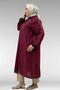 43013 Large Size Elite Linen Chain Detailed Cap with Chain Detail - Claret Red - 4