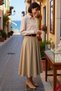 Women's Maxi Skirt Belted A-Line Cut Woven Fabric Casual Daily Wear Size Modern Stylish Comfortable Elegant - 2
