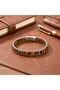 Tiger's Eye Natural Stone Wicker Weave Chain Men's Steel Bracelet - 21 cm - 4