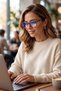 Women's Uv400 Leopard Frame Blue Light Filter Screen Glasses 23002-1 C4Leopard - 3