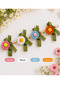 Girl's Floral Pearl Detailed Snap Clip Set of 4 – Daisy Figured Hair Accessory - 4
