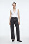 Wide Leg High Waist Jeans - Black - 2
