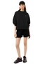 Oversized Cotton Womens Sweatshirt Loose Fit Crew Neck Cotton Women's Sweatshirt Black - 5
