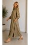 50% Linen 50% Viscose Long Undergarment Dress with Buttons - 7