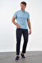 Blue Polo Collar Pique Short Sleeve Slim Fit Cotton Gift Boxed T-Shirt 1011260169 - 3