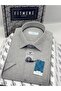 Classic Short Sleeve Linen Cotton Breathable Fabric Men's Shirt with Gift Box Fs-004573 - Dark Gray