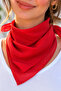 Plain Red Bandana Cotton Unisex Scarf Hair Neck Wrist Accessory