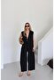 Black Tie-Up Vest and Pants Set - Y2511550 - 4