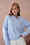 Women's Polo Neck Soft Textured Knitwear Sweater - 3