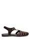 26By226.M889 Women's Genuine Leather Flat Sandals Brown - 2