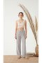 Women's 100% Cotton Muslin Palazzo High Waist Comfortable Fit Linen Trousers - 2